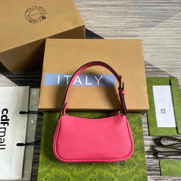 BORSA A TRACOLLA APHRODITE MINI 21 IN PELLE DI VITELLO ROSA BRILLANTE