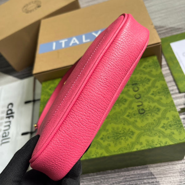 BORSA A TRACOLLA APHRODITE MINI 21 IN PELLE DI VITELLO ROSA BRILLANTE