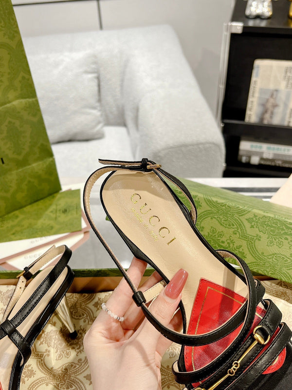 HIGH HEEL 65MM IN BLACK CALFSKIN WITH RED HEART