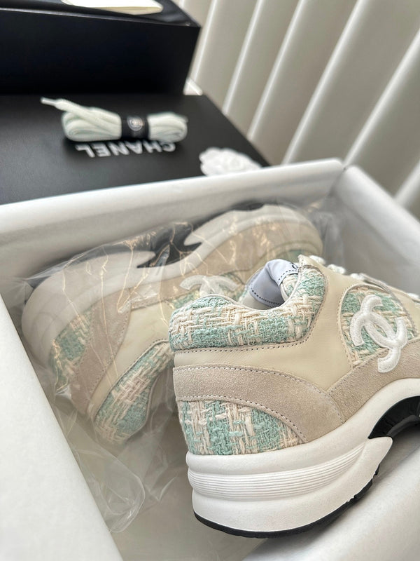 cc cc sneaker white cloud blue tweed dark cream calfskin