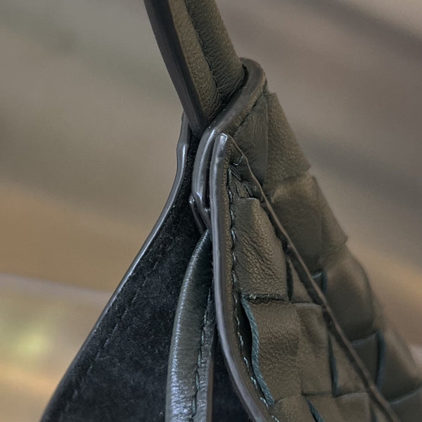 MINI SOLSTICE 30 PELLE DI AGNELLO NERA