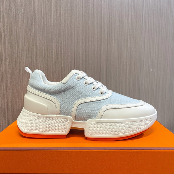 GIGA SNEAKER BLU PASTELLO MIX PELLE DI VITELLO BIANCA
