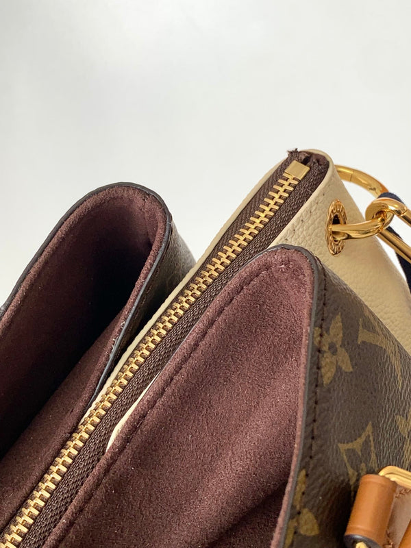 LV Opéra Handbag 36cm Brown White Monogram Canvas & Cowhide GHW