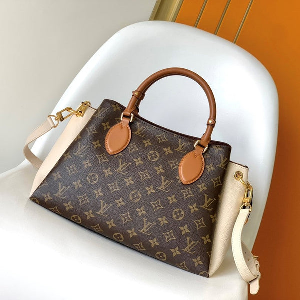 LV Opéra Handbag 36cm Brown White Monogram Canvas & Cowhide GHW
