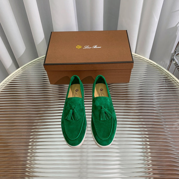 lp dot sole walk loafer green suede