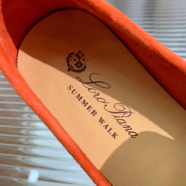 mocassino LP Dot Sole Walk in pelle scamosciata arancione