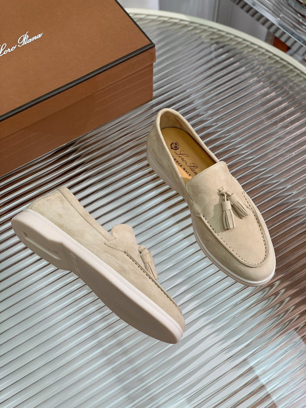 mocassino LP Dot Sole Walk in pelle scamosciata beige