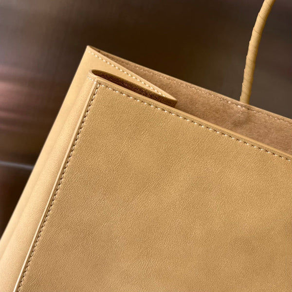 BORSA MARRONE MEDIA 32 IN PELLE DI VITELLO KRAFT