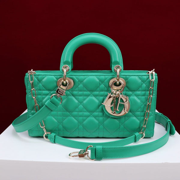 medium lady d-joy 26 pelle di agnello verde giada