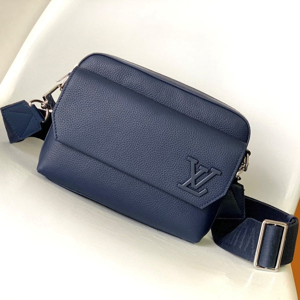 LV Fastline Messenger Bag 23.5 Blue Cowhide HW