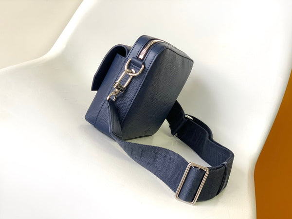 LV Fastline Messenger Bag 23.5 Blue Cowhide HW