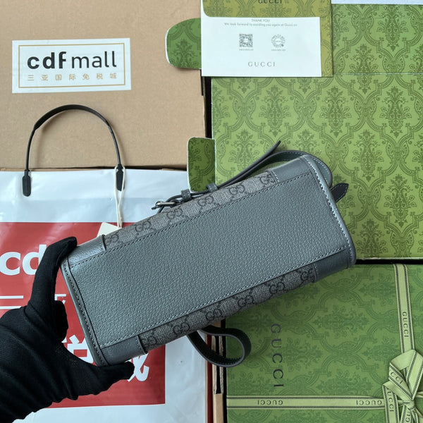 Borsa a tracolla Gucci 35 in tela grigia 240021