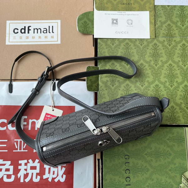 Borsa a tracolla Gucci 35 in tela grigia 240021