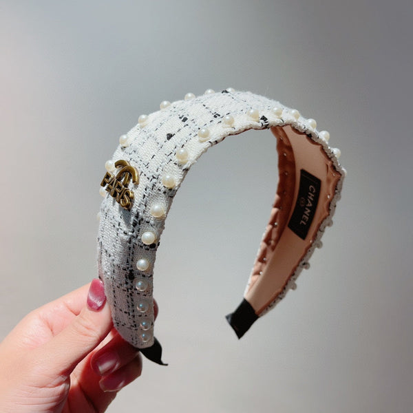 WHITE TWEED HAIRBAND 875864