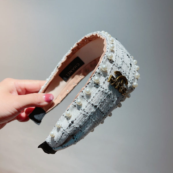 WHITE TWEED HAIRBAND 875864