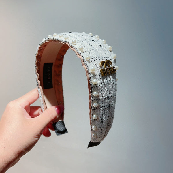 WHITE TWEED HAIRBAND 875864