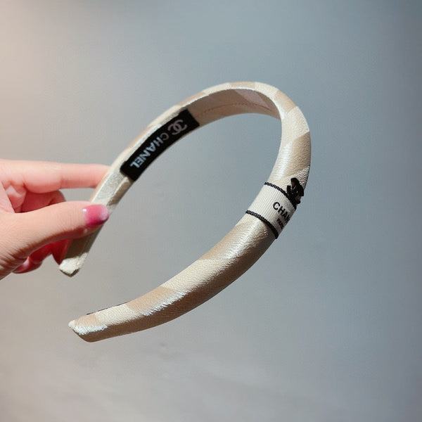 TAN BEIGE SILK HAIRBAND 876967