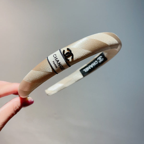 TAN BEIGE SILK HAIRBAND 876967