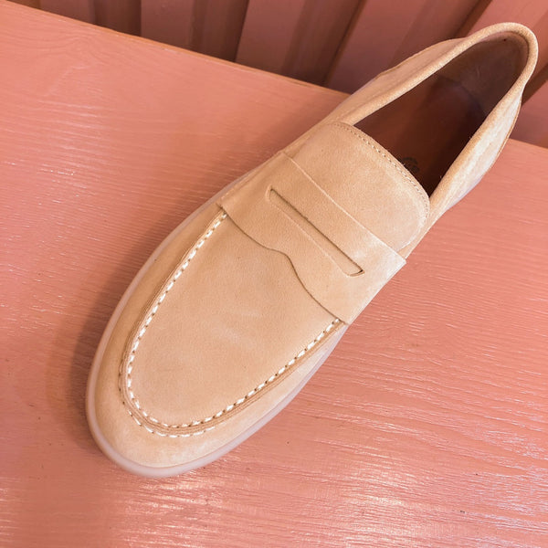 LP RETRO SUMMER WALK LOAFERS PEACH SUEDE