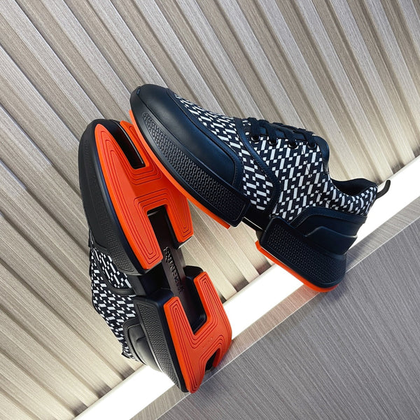 Sneaker HM Giga 50 H Nero Bianco Tela Nero Pelle di capra