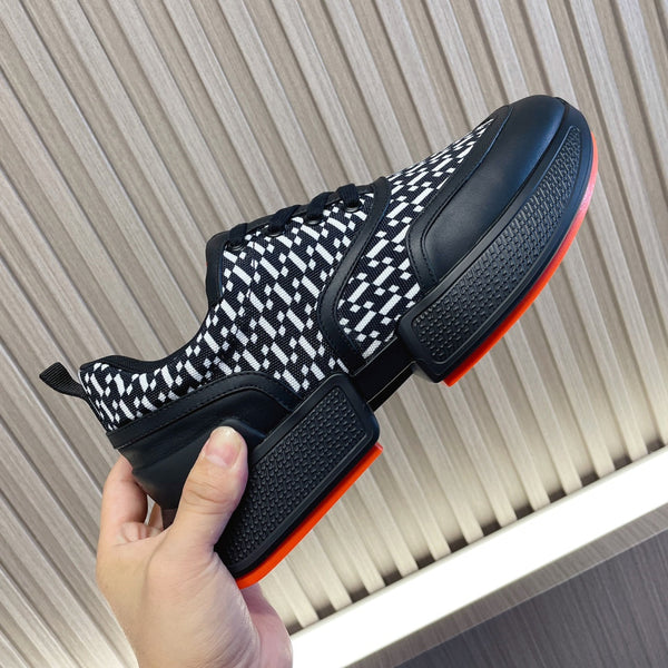 Sneaker HM Giga 50 H Nero Bianco Tela Nero Pelle di capra