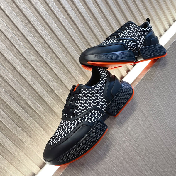 Sneaker HM Giga 50 H Nero Bianco Tela Nero Pelle di capra