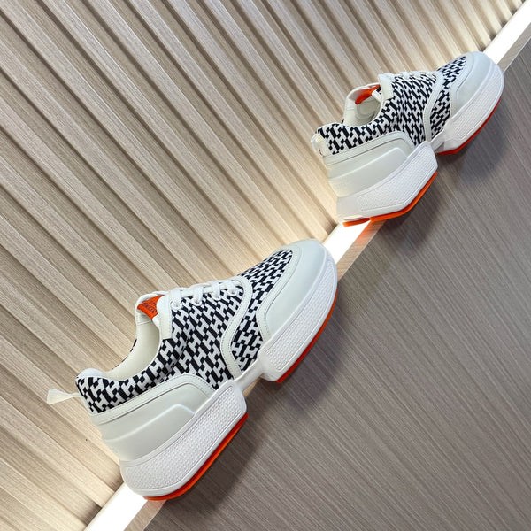 Sneaker HM Giga 50 H Nero Bianco Tela Pelle di capra bianca