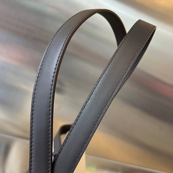 FLIP FLAP 30 IN TELA BIANCA E PELLE NERA