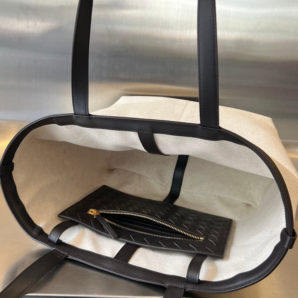 FLIP FLAP 30 IN TELA BIANCA E PELLE NERA