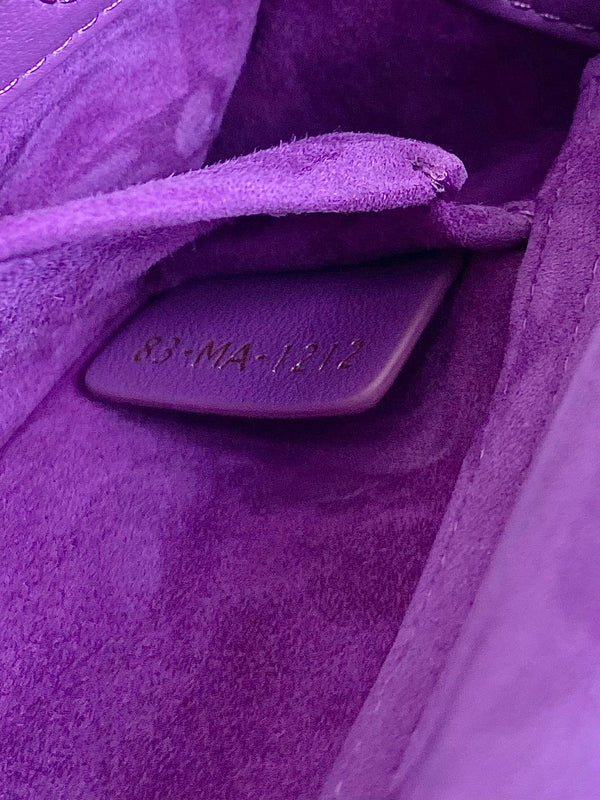 BORSA D-JOY 22 IN PELLE DI AGNELLO VIOLA