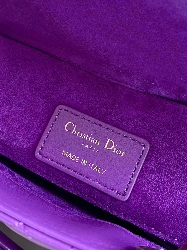 BORSA D-JOY 22 IN PELLE DI AGNELLO VIOLA