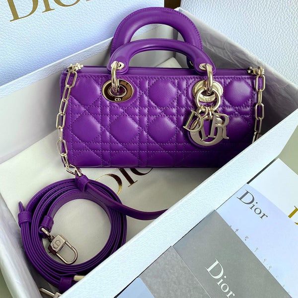 BORSA D-JOY 22 IN PELLE DI AGNELLO VIOLA
