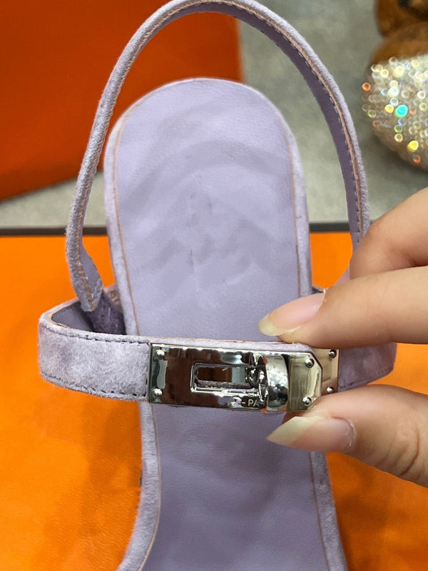 Glamour 75 Sandal Purple Suede