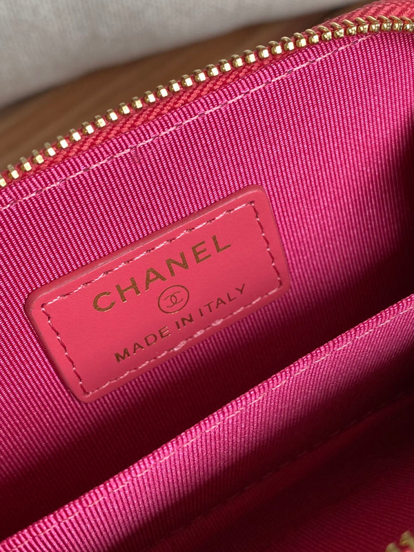 CC 22A Zippy Coin Purse Pink Caviar GHW 223902