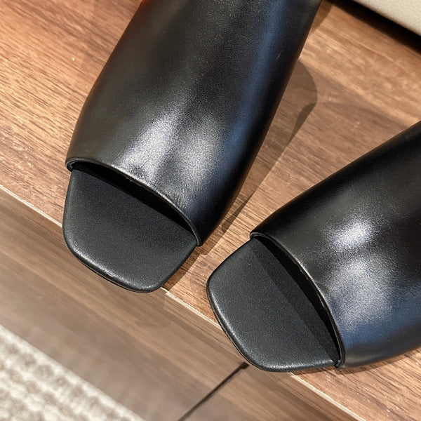 hm glam 60 tutto nero in pelle di vitello