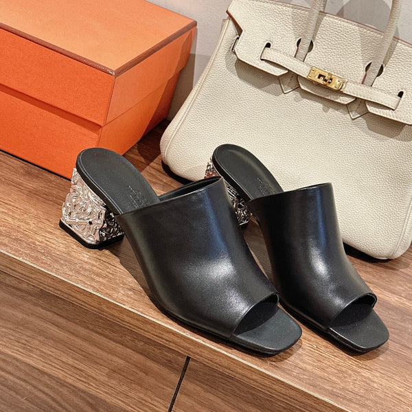 hm glam 60 tutto nero in pelle di vitello