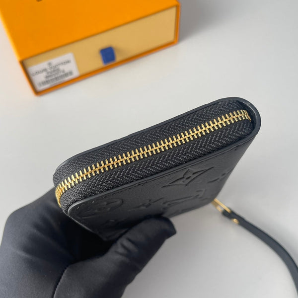 LV M60574 Zippy Coin Purse Black Monogram Empreinte Leather 221613