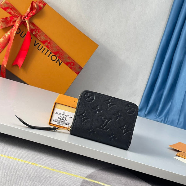 LV M60574 Zippy Coin Purse Black Monogram Empreinte Leather 221613