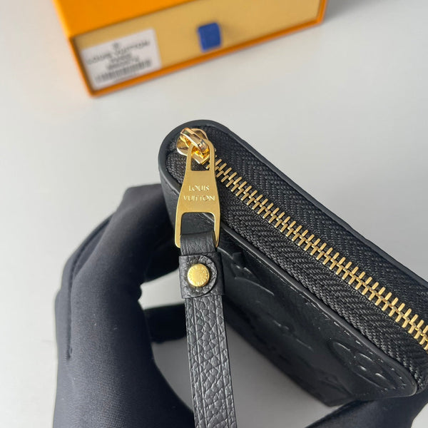 LV M60574 Zippy Coin Purse Black Monogram Empreinte Leather 221613