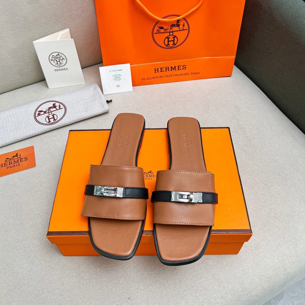 Sandalo Giulia Marrone Nero Vitello