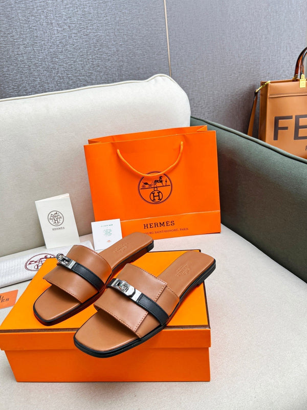 Sandalo Giulia Marrone Nero Vitello