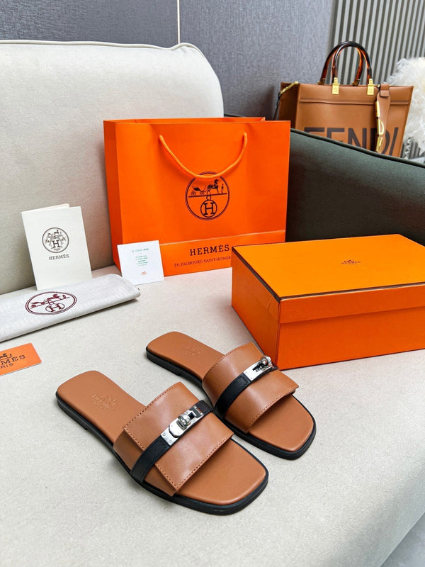 Sandalo Giulia Marrone Nero Vitello