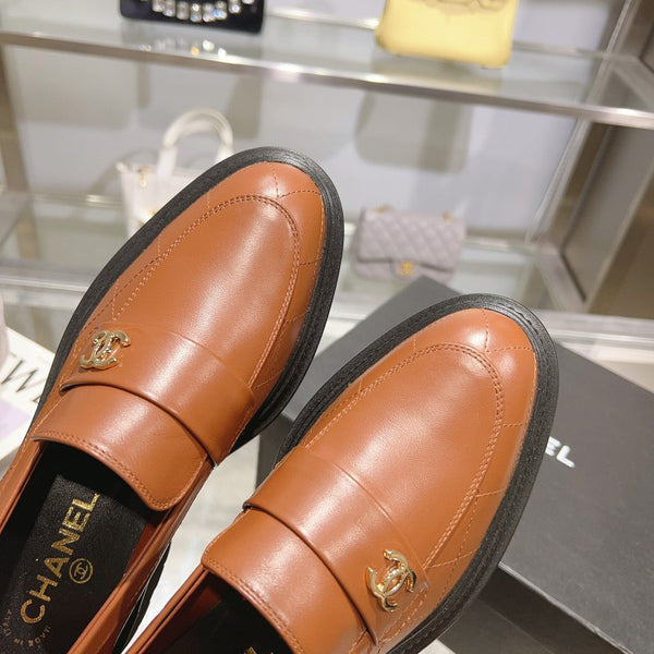 CC Moccasins 45mm Brown Orange Lambskin