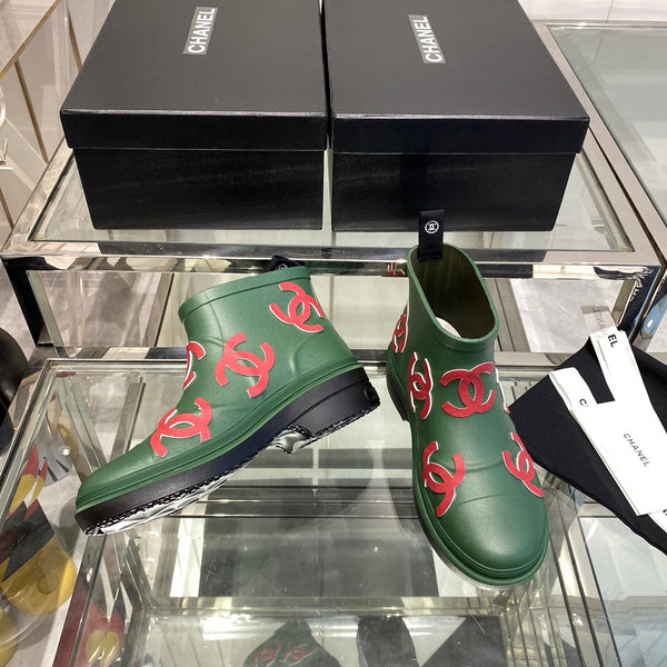 CC Rainboots Green with Embossed Logo Rubber 204072
