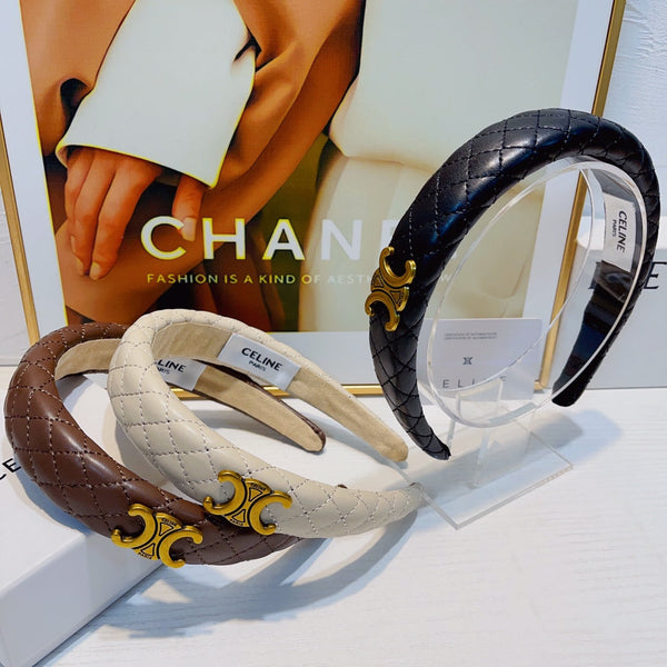 CHESTNUT BROWN LAMBSKIN HAIRBAND 925628