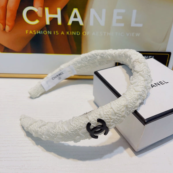 WHITE WRINKLED FABRIC HAIRBAND 925629