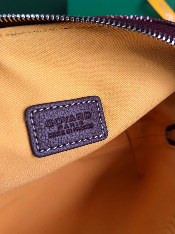 POCHETTE PER COSMETICI VENDÔME 17 IN TELA GOYARDINE ROSSO VINO E FINITURE IN PELLE DI VITELLO