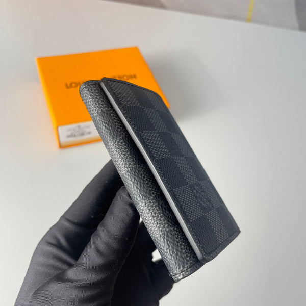 LV Enveloppe Carte De Visite Card Holder Damier Graphite Canvas 221501