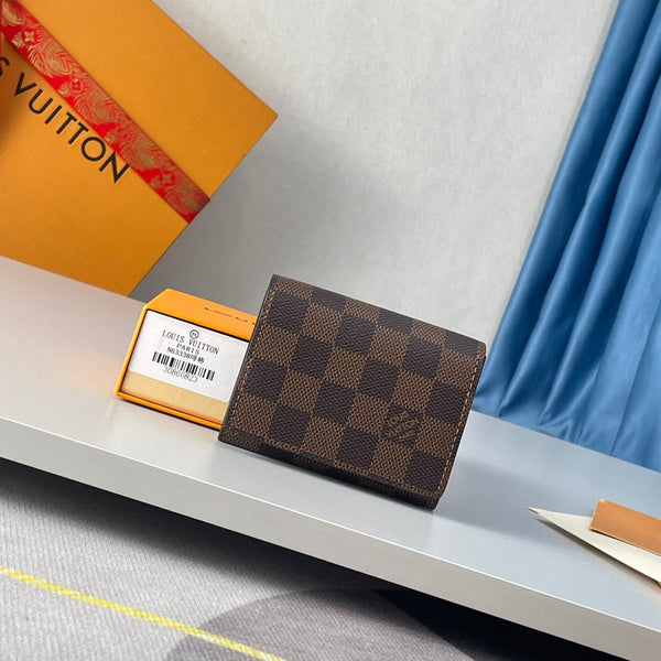 LV Enveloppe Carte De Visite Card Holder Damier Ebene Canvas 221500
