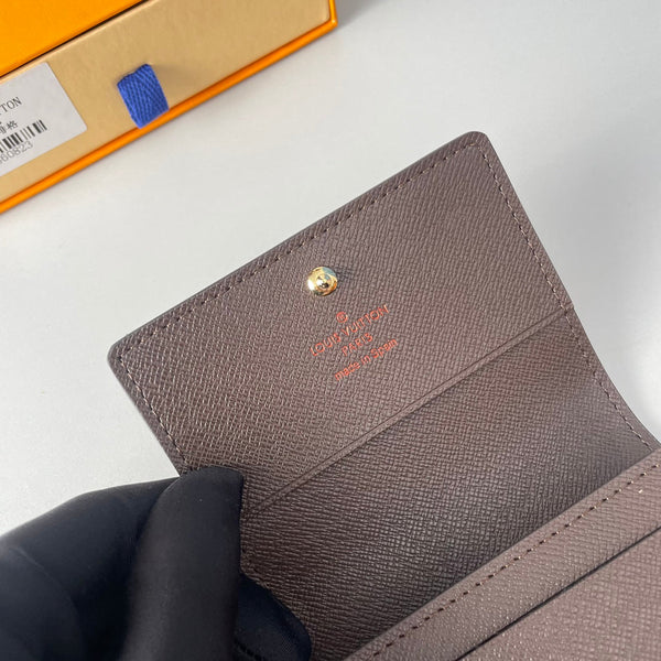 LV Enveloppe Carte De Visite Card Holder Damier Ebene Canvas 221500